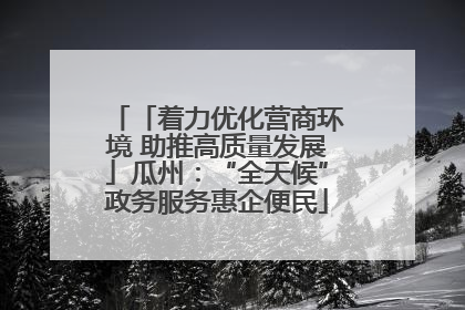 「着力优化营商环境 助推高质量发展」瓜州：“全天候”政务服务惠企便民
