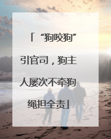 “狗咬狗”引官司，狗主人屡次不牵狗绳担全责
