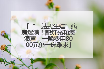 “一站式生娃”病房爆满！配灯光和海浪声，一晚费用8000元仍一床难求