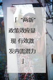 “两新”政策效应显现 有效激发内需潜力