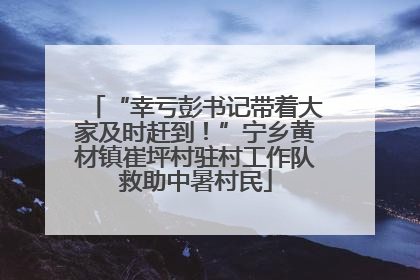 “幸亏彭书记带着大家及时赶到！”宁乡黄材镇崔坪村驻村工作队救助中暑村民