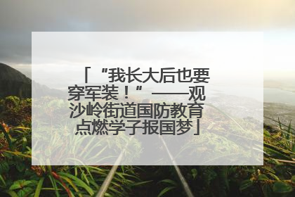 “我长大后也要穿军装！”——观沙岭街道国防教育点燃学子报国梦