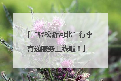 “轻松游河北”行李寄递服务上线啦！