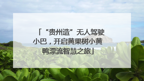 “贵州造”无人驾驶小巴，开启黄果树小黄鸭漂流智慧之旅