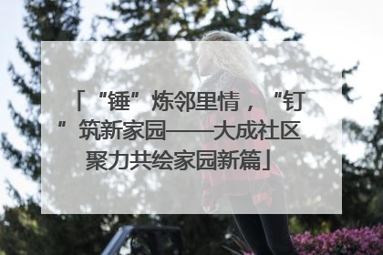 “锤”炼邻里情，“钉”筑新家园——大成社区聚力共绘家园新篇