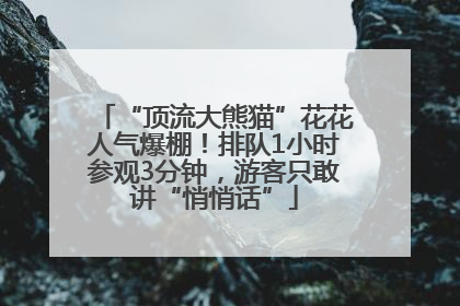 “顶流大熊猫”花花人气爆棚！排队1小时参观3分钟，游客只敢讲“悄悄话”