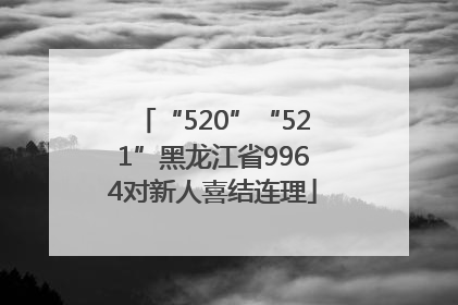 “520”“521”黑龙江省9964对新人喜结连理