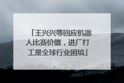 王兴兴等回应机器人比赛价值，进厂打工是全球行业困境