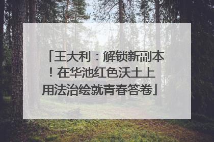 王大利：解锁新副本！在华池红色沃土上 用法治绘就青春答卷