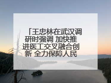 王忠林在武汉调研时强调 加快推进医工交叉融合创新 全力保障人民群众生命健康