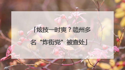 炫技一时爽？赣州多名“炸街党”被查处