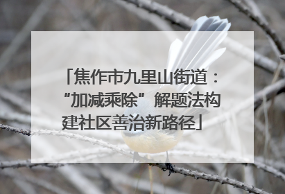 焦作市九里山街道：“加减乘除”解题法构建社区善治新路径