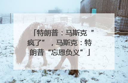特朗普：马斯克“疯了”，马斯克：特朗普“忘恩负义”