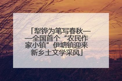 犁铧为笔写春秋——全国首个“农民作家小镇”伊塘镇迎来新乡土文学采风