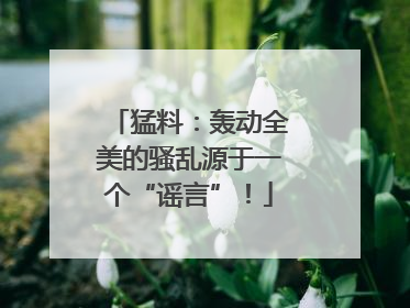 猛料：轰动全美的骚乱源于一个“谣言”！