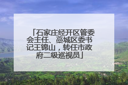 石家庄经开区管委会主任、藁城区委书记王锦山，转任市政府二级巡视员