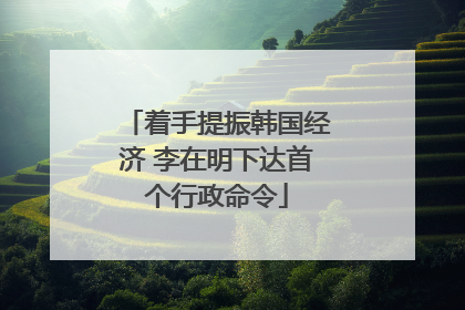 着手提振韩国经济 李在明下达首个行政命令