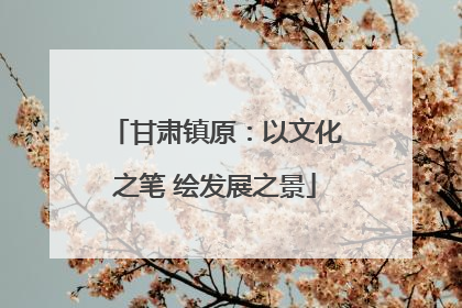 甘肃镇原：以文化之笔 绘发展之景