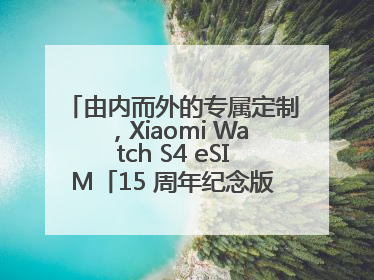 由内而外的专属定制，Xiaomi Watch S4 eSIM「15 周年纪念版」震撼登场