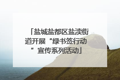 盐城盐都区盐渎街道开展“绿书签行动”宣传系列活动