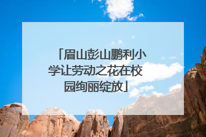眉山彭山鹏利小学让劳动之花在校园绚丽绽放