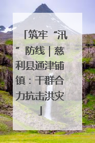 筑牢“汛”防线｜慈利县通津铺镇：干群合力抗击洪灾
