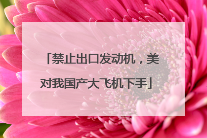 禁止出口发动机，美对我国产大飞机下手