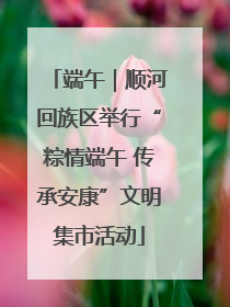端午｜顺河回族区举行“粽情端午 传承安康”文明集市活动