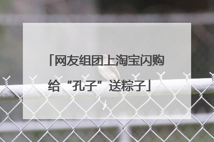 网友组团上淘宝闪购给“孔子”送粽子