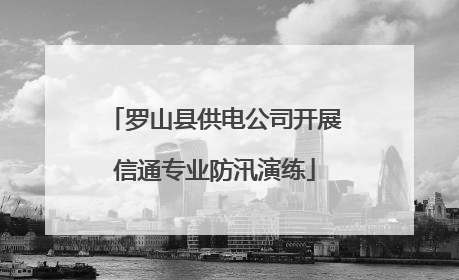 罗山县供电公司开展信通专业防汛演练