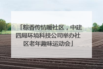 粽香传情暖社区，中建四局环境科技公司举办社区老年趣味运动会
