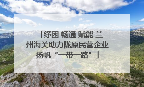 纾困 畅通 赋能 兰州海关助力陇原民营企业扬帆“一带一路”
