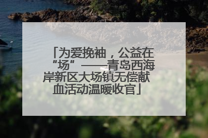 为爱挽袖，公益在“场”——青岛西海岸新区大场镇无偿献血活动温暖收官