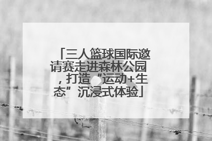三人篮球国际邀请赛走进森林公园，打造“运动+生态”沉浸式体验
