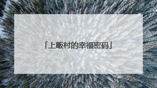 上畈村的幸福密码