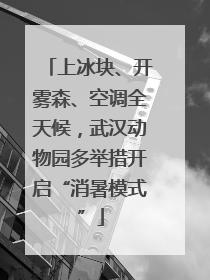 上冰块、开雾森、空调全天候，武汉动物园多举措开启“消暑模式”
