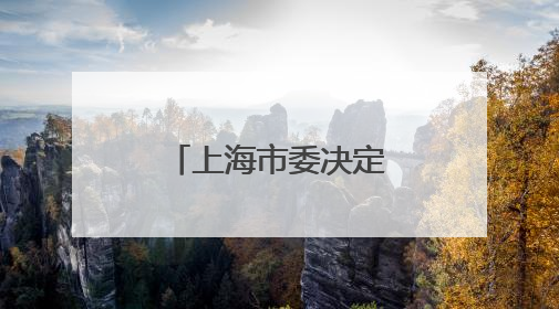 上海市委决定：王平履新