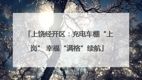 上饶经开区：充电车棚“上岗” 幸福“满格”续航