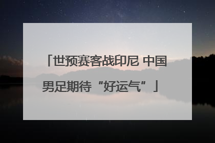 世预赛客战印尼 中国男足期待“好运气”