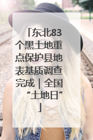 东北83个黑土地重点保护县地表基质调查完成｜全国“土地日”