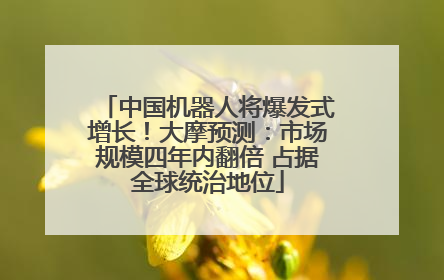 中国机器人将爆发式增长！大摩预测：市场规模四年内翻倍 占据全球统治地位