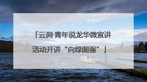 云洞·青年说龙华微宣讲活动开讲“向绿图强”