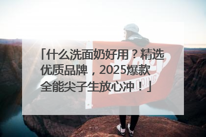 什么洗面奶好用？精选优质品牌，2025爆款全能尖子生放心冲！
