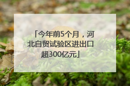 今年前5个月，河北自贸试验区进出口超300亿元
