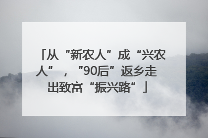 从“新农人”成“兴农人”，“90后”返乡走出致富“振兴路”