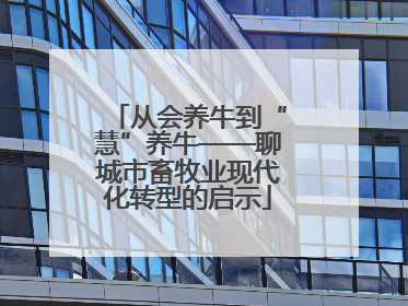 从会养牛到“慧”养牛——聊城市畜牧业现代化转型的启示