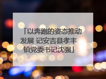 以奔跑的姿态推动发展 记安吉县孝丰镇党委书记沈强