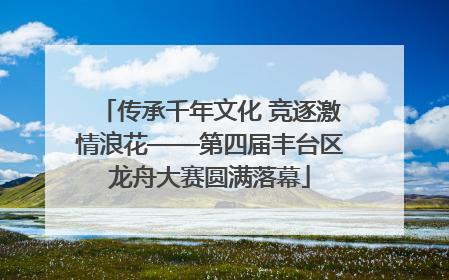 传承千年文化 竞逐激情浪花——第四届丰台区龙舟大赛圆满落幕
