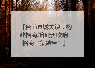 台前县城关镇：构建招商新图景 吹响招商“集结号”