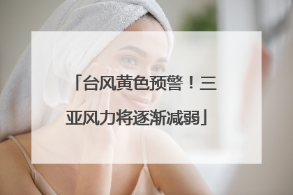 台风黄色预警！三亚风力将逐渐减弱